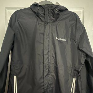 Columbia Sportswear Men's Medium Black Rain Jacket/Windbreaker